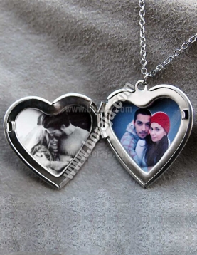 Açılır kapanır çelik kalp kolye Açılır kapanır çelik kalp kolye