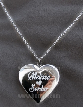 Açılır kapanır çelik kalp kolye Açılır kapanır çelik kalp kolye